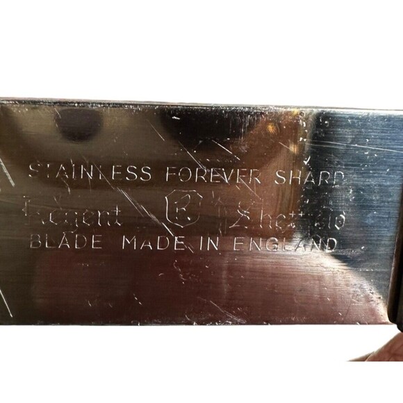 Regent Sheffield Stainless Steel Steak Forever Sharp Knives Faux Bone Boxed - Picture 6 of 16